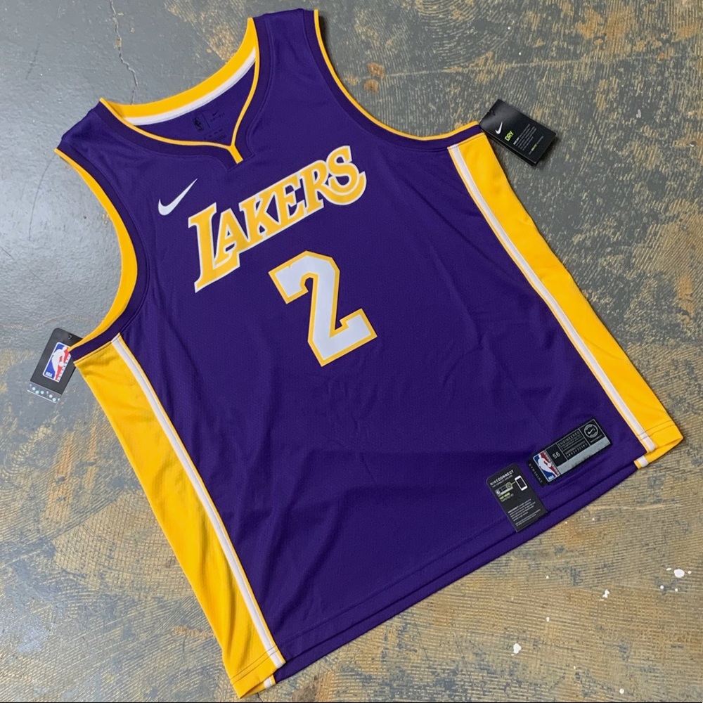 Nike Los Angeles Lakers Lonzo Ball 864483-506 XXL Jersey 2 Swingman Derek Fisher